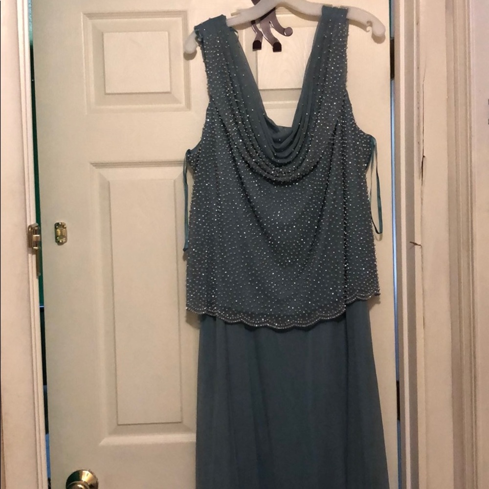 Formal misty blue dress